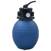 Pool Sand Filter with 4 Position Valve Blue 11.8